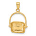 14K Yellow Gold Large Nantucket Basket Pendant - (A83-117)