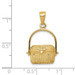 14K Yellow Gold Large Nantucket Basket Pendant - (A83-117)