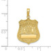 14K Yellow Gold Large Police Badge Pendant - (A83-182) 14K Yellow Gold Large Police Badge Pendant - (A83-182)