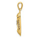 14K Yellow Gold & Rhodium Mezuzah with Shin Charm - (A83-948) 14K Yellow Gold & Rhodium Mezuzah with Shin Charm - (A83-948)