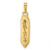 14K Yellow Gold & Rhodium Mezuzah with Shin Charm - (A83-948) 14K Yellow Gold & Rhodium Mezuzah with Shin Charm - (A83-948)