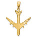 14K Yellow Gold 3-D Jet Pendant - (A84-460) 14K Yellow Gold 3-D Jet Pendant - (A84-460)