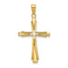 14K Yellow Gold Polished Solid Cross Pendant - (A84-594) 14K Yellow Gold Polished Solid Cross Pendant - (A84-594)