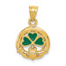 14K Yellow Gold Enameled Claddagh Charm - (A84-686) 14K Yellow Gold Enameled Claddagh Charm - (A84-686)