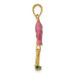 14K Yellow Gold Enameled 3-D Pink Flamingo Pendant - (A84-888) 14K Yellow Gold Enameled 3-D Pink Flamingo Pendant - (A84-888)