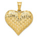 14K Yellow Gold Textured Puff Heart Pendant - (A84-980) 14K Yellow Gold Textured Puff Heart Pendant - (A84-980)