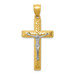 14k Two Tone Gold Diamond-cut Crucifix Pendant - (A87-478) 14k Two Tone Gold Diamond-cut Crucifix Pendant - (A87-478)
