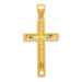14k Two Tone Gold Diamond-cut Crucifix Pendant - (A87-478) 14k Two Tone Gold Diamond-cut Crucifix Pendant - (A87-478)