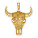 14K Yellow Gold Steer Skull Pendant - (A89-323) 14K Yellow Gold Steer Skull Pendant - (A89-323)