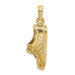 14K Yellow Gold Polished Track Shoe Charm Pendant - (A89-704)