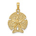 14K Yellow Gold Textured Sand Dollar Charm Pendant - (A92-371) 14K Yellow Gold Textured Sand Dollar Charm Pendant - (A92-371)