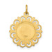 14K Yellow Gold Our Lady of Fatima Medal Pendant 19mm width - (B11-177)