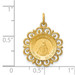 14K Yellow Gold Miraculous Medal Charm 19mm width - (B11-313) 14K Yellow Gold Miraculous Medal Charm 19mm width - (B11-313)