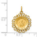 14K Yellow Gold Our Lady of Perpetual Help Medal Charm 19mm width - (B11-343)