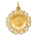 14K Yellow Gold Our Lady Of The Assumption Medal Pendant 19mm width - (B11-367)
