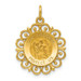 14K Yellow Gold Saint Christopher Medal Charm 19mm width - (B11-405) 14K Yellow Gold Saint Christopher Medal Charm 19mm width - (B11-405)