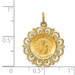 14K Yellow Gold Matka Boska Medal Charm - (B11-544) 14K Yellow Gold Matka Boska Medal Charm - (B11-544)