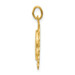 14K Yellow Gold Saint Theresa Medal Charm 20mm width - (B11-558)