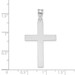 14K White Gold Cross Pendant 39mm length - (B11-701) 14K White Gold Cross Pendant 39mm length - (B11-701)