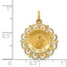 14K Yellow Gold Our Lady of Mt. Carmel Medal Charm 19mm width - (B14-266) 14K Yellow Gold Our Lady of Mt. Carmel Medal Charm 19mm width - (B14-266)