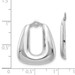 14K White Gold Polished Hoop Earrings Jackets 25mm length - (B36-805)