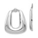 14K White Gold Polished Hoop Earrings Jackets 25mm length - (B36-805)