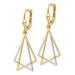 14K Two-tone Gold Leverback Drop Earrings - (B42-594) 14K Two-tone Gold Leverback Drop Earrings - (B42-594)