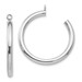 14K White Gold Polished Tube Hoop Earrings Jackets - (B43-761)