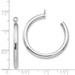 14K White Gold Polished Tube Hoop Earrings Jackets - (B43-761)