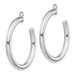 14K White Gold Polished Tube Hoop Earrings Jackets - (B43-761)