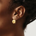 14K Yellow Gold Polished 12mm Button Kidney Wire Earrings - (B44-264) 14K Yellow Gold Polished 12mm Button Kidney Wire Earrings - (B44-264)
