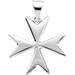 14K White Gold Maltese Cross Pendant - (B15-358) 14K White Gold Maltese Cross Pendant - (B15-358)