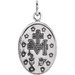 14K White Gold 15x11mm Oval Miraculous Medal - (B15-360) 14K White Gold 15x11mm Oval Miraculous Medal - (B15-360)