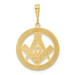 14K Yellow Gold Large Masonic Pendant - (A82-857) 14K Yellow Gold Large Masonic Pendant - (A82-857)