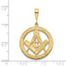14K Yellow Gold Large Masonic Pendant - (A82-857) 14K Yellow Gold Large Masonic Pendant - (A82-857)