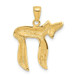 14K Yellow Gold Jewish Chi (Long Life) Pendant - (A83-624) 14K Yellow Gold Jewish Chi (Long Life) Pendant - (A83-624)