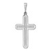 14K White Gold Cross Pendant 48mm length - (A83-958)