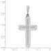14K White Gold Cross Pendant 48mm length - (A83-958)