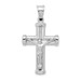 14K White Gold Reversible Crucifix /Cross Pendant 49mm length - (A84-209)