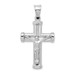 14K White Gold Reversible Crucifix /Cross Pendant 49mm length - (A84-209)
