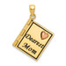 14K Two-tone Gold Dearest Mom Book Pendant - (A85-327)