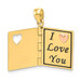 14K Two-tone Gold Dearest Mom Book Pendant - (A85-327)
