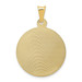14K Yellow Gold Polished & Diamond-cut Sagrado Corazon Circle Pendant - (A85-638) 14K Yellow Gold Polished & Diamond-cut Sagrado Corazon Circle Pendant - (A85-638)