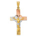 14K Yellow Gold and Rhodium Iona Crucifix Cross Pendant - (A85-849) 14K Yellow Gold and Rhodium Iona Crucifix Cross Pendant - (A85-849)