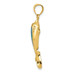14k Yellow Gold Polished with Created Blue Opal Stingray Pendant - (A86-238)
