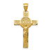 14k Yellow Gold San Benito 2-Sided Crucifix Pendant - (A86-298) 14k Yellow Gold San Benito 2-Sided Crucifix Pendant - (A86-298)
