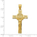 14k Yellow Gold San Benito 2-Sided Crucifix Pendant - (A86-298) 14k Yellow Gold San Benito 2-Sided Crucifix Pendant - (A86-298)