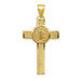 14k Yellow Gold San Benito 2-Sided Crucifix Pendant - (A86-298) 14k Yellow Gold San Benito 2-Sided Crucifix Pendant - (A86-298)