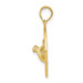 14K Yellow Gold Puerto Rico with Frog Pendant - (A86-776)