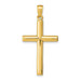14K Yellow Gold Polished Cross Pendant 35mm length - (A86-893) 14K Yellow Gold Polished Cross Pendant 35mm length - (A86-893)